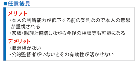 任意後見のメリットデメリット