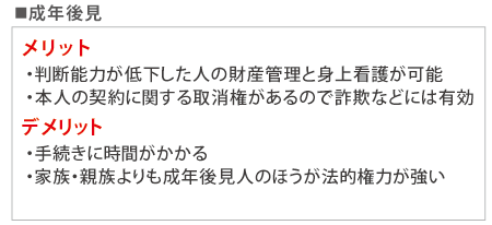 成年後見のメリットデメリット